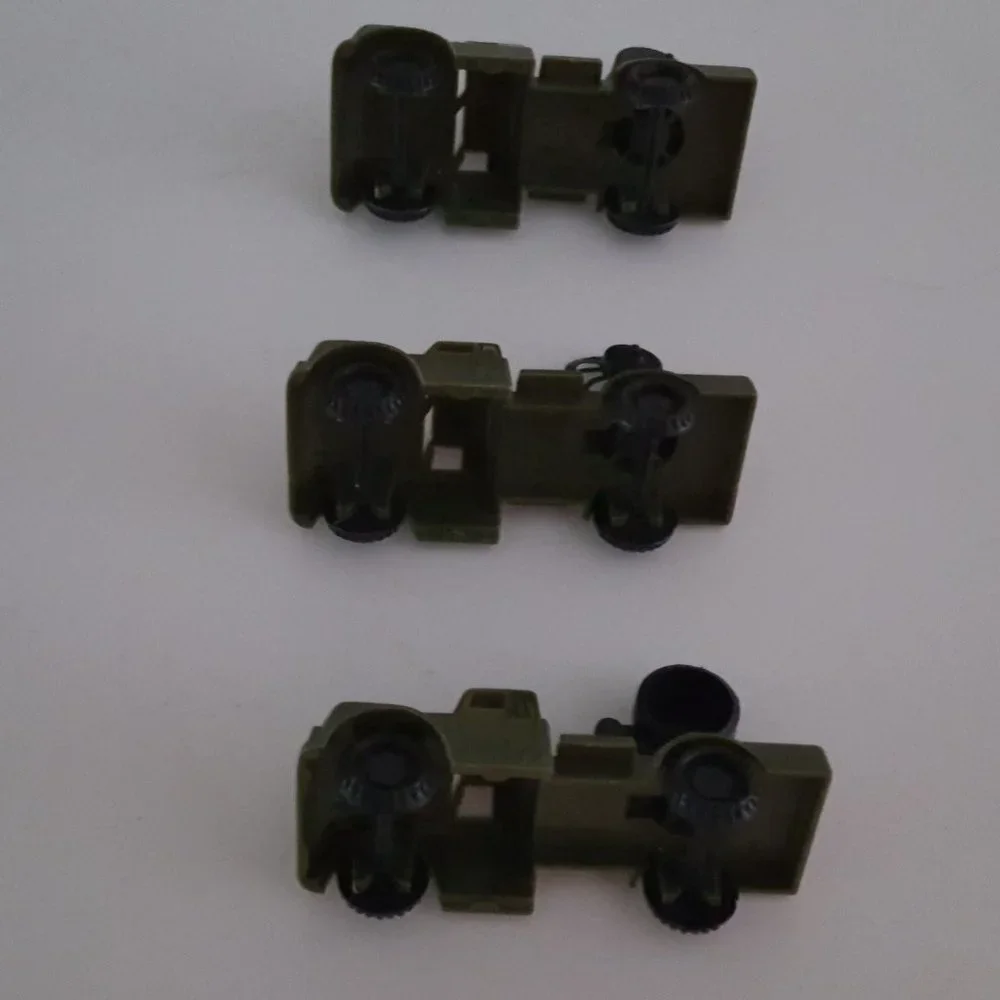 Vintage Green Plastic Army Military Vehicles Small